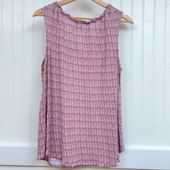 Lila Rose Women's Sleeveless Blouse Colorful Crinkle V-Neck Top Size 1X - Picture 3 of 8